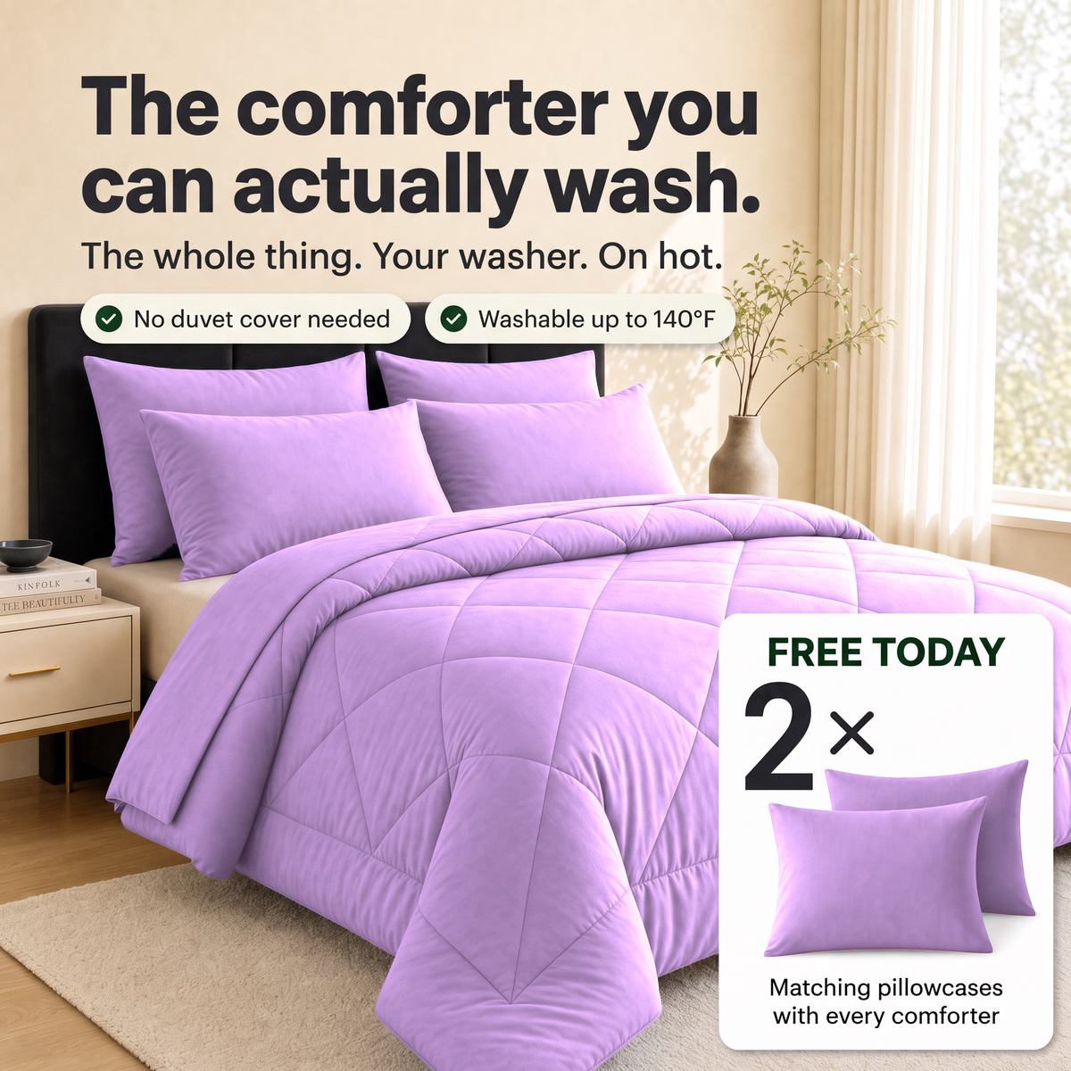 EasyComfort™ All-in-One Comforter: Machine Washable at Home, No Duvet Cover Needed