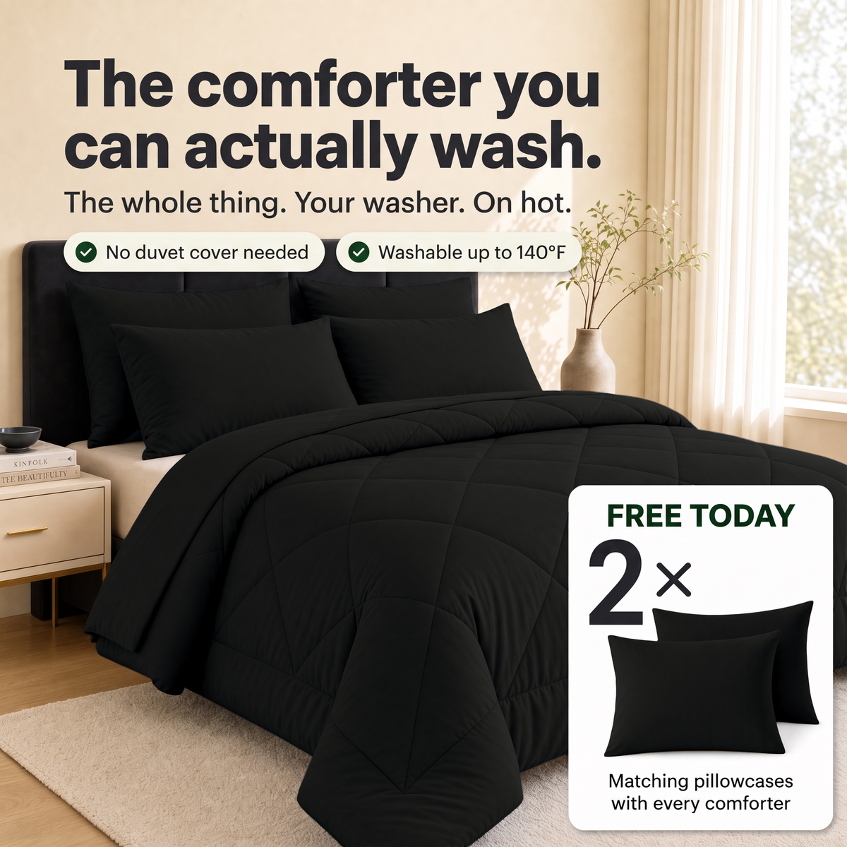EasyComfort™ All-in-One Comforter: Machine Washable at Home, No Duvet Cover Needed