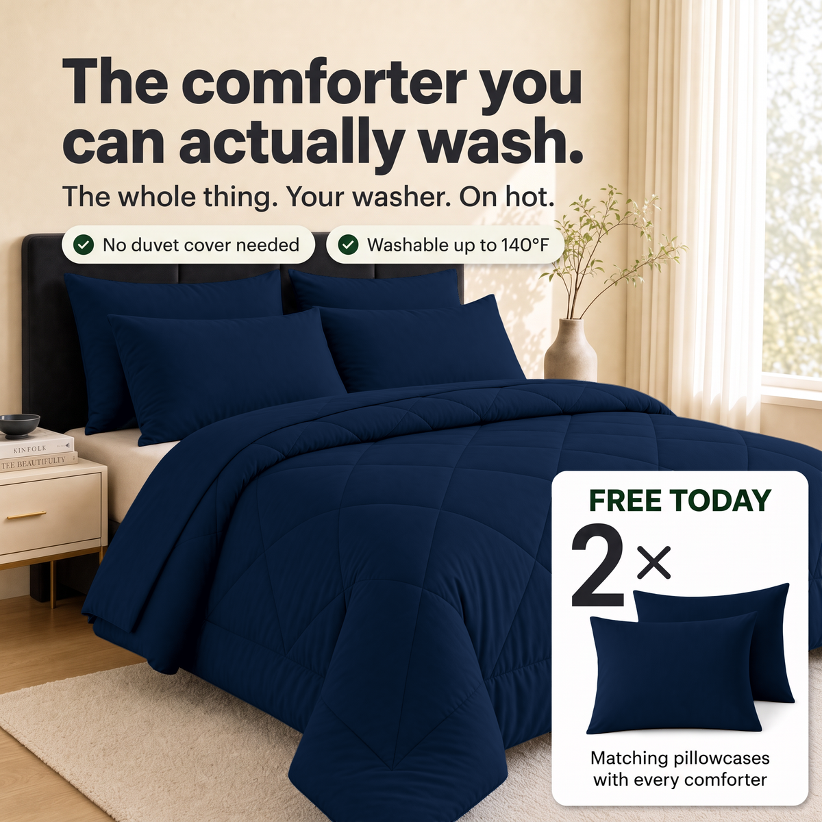 EasyComfort™ All-in-One Comforter: Machine Washable at Home, No Duvet Cover Needed