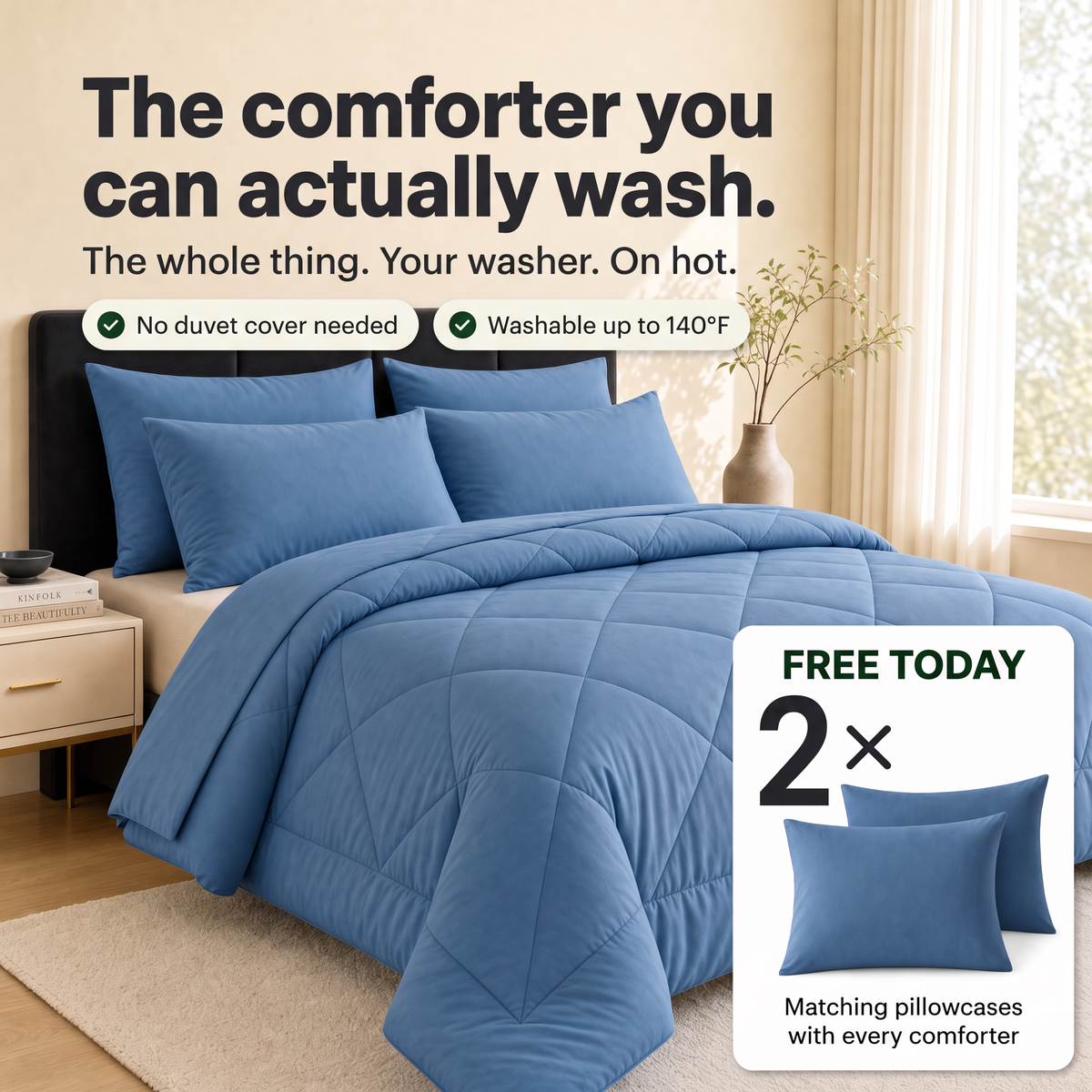 EasyComfort™ All-in-One Comforter: Machine Washable at Home, No Duvet Cover Needed
