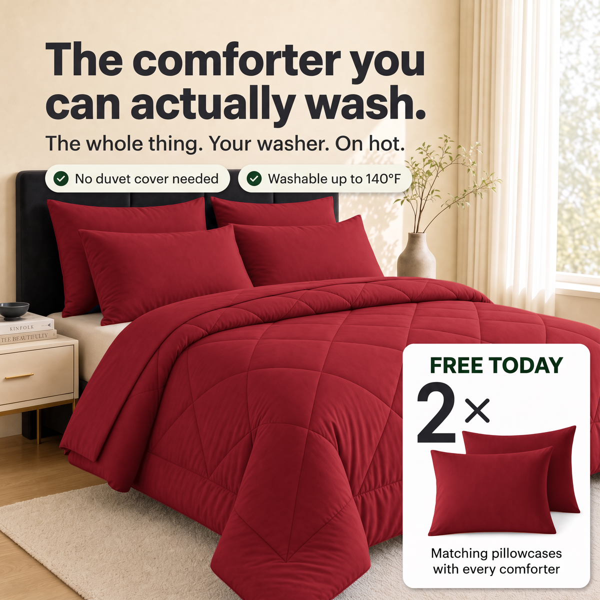 EasyComfort™ All-in-One Comforter: Machine Washable at Home, No Duvet Cover Needed