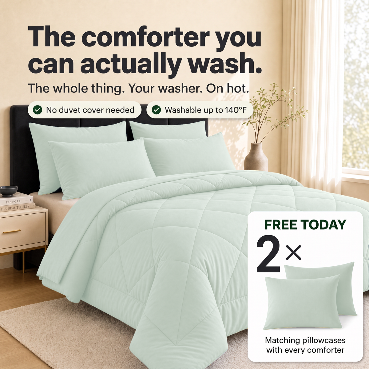 EasyComfort™ All-in-One Comforter: Machine Washable at Home, No Duvet Cover Needed