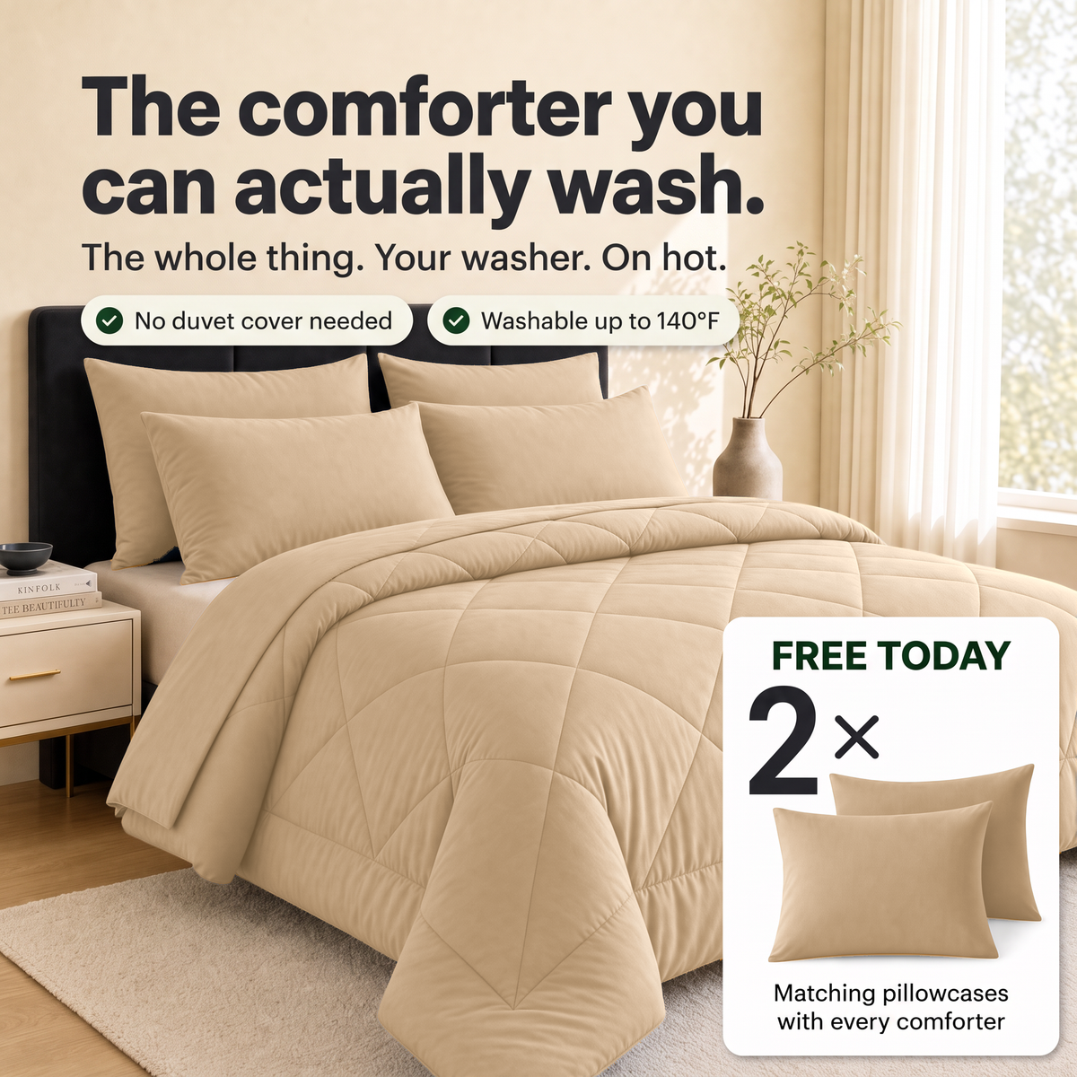 EasyComfort™ All-in-One Comforter: Machine Washable at Home, No Duvet Cover Needed