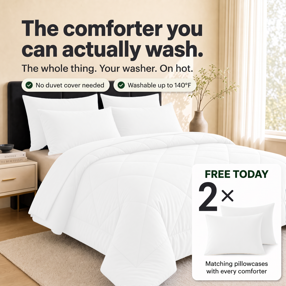 EasyComfort™ All-in-One Comforter: Machine Washable at Home, No Duvet Cover Needed