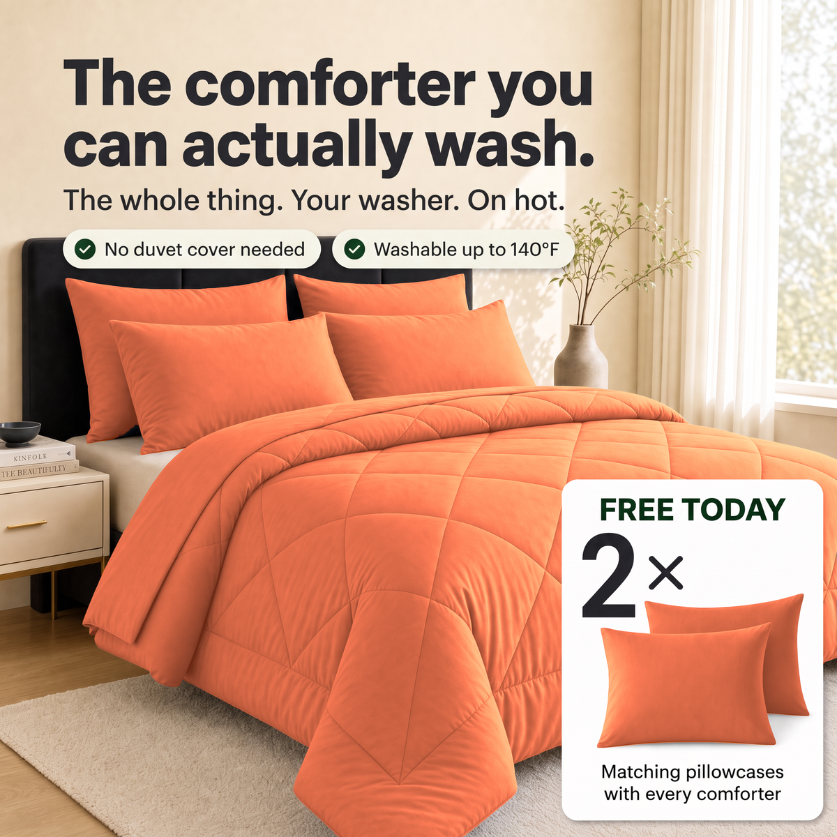 EasyComfort™ All-in-One Comforter: Machine Washable at Home, No Duvet Cover Needed
