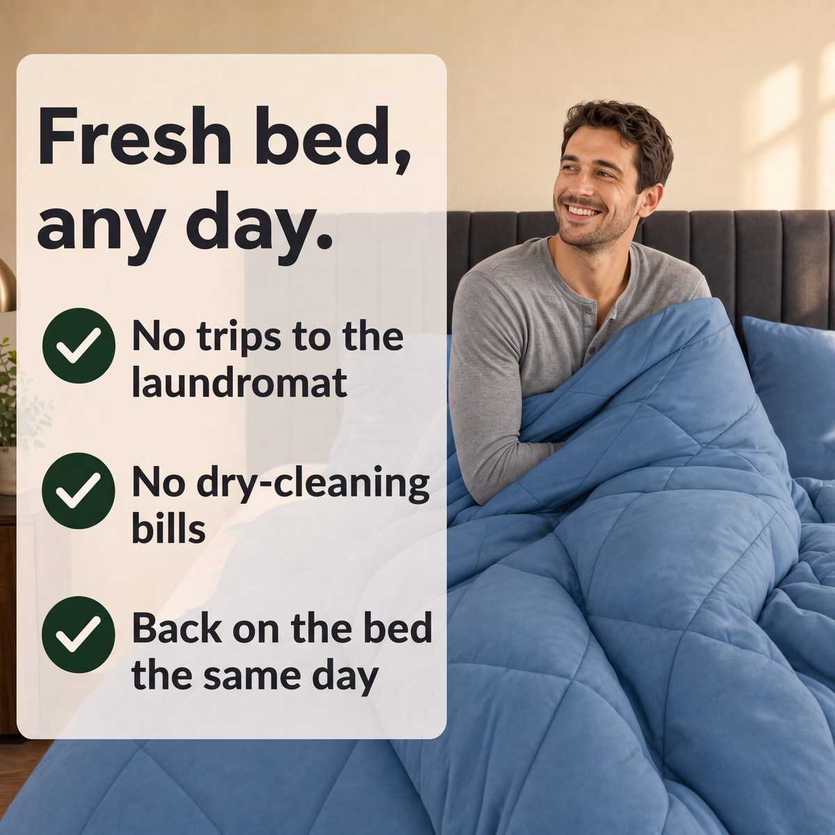 EasyComfort™ All-in-One Comforter: Machine Washable at Home, No Duvet Cover Needed