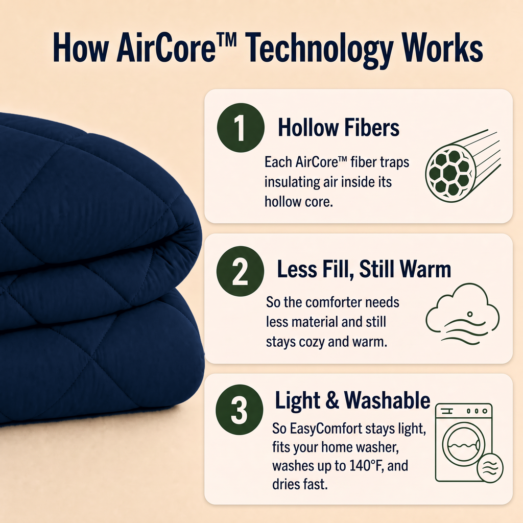EasyComfort™ All-in-One Comforter: Machine Washable at Home, No Duvet Cover Needed