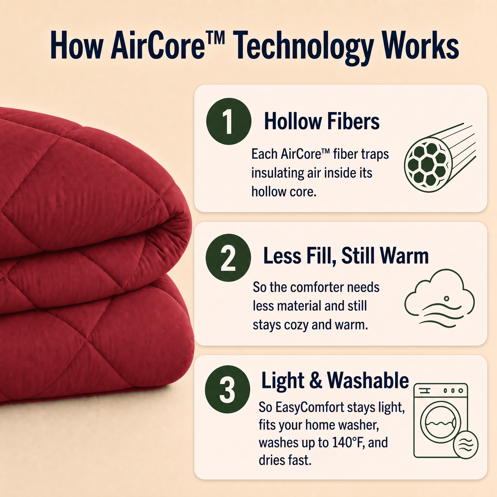 EasyComfort™ All-in-One Comforter: Machine Washable at Home, No Duvet Cover Needed