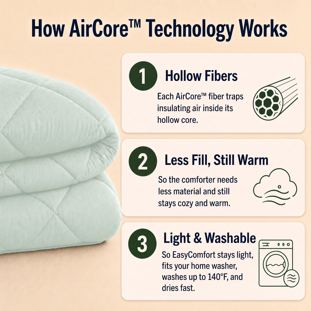 EasyComfort™ All-in-One Comforter: Machine Washable at Home, No Duvet Cover Needed