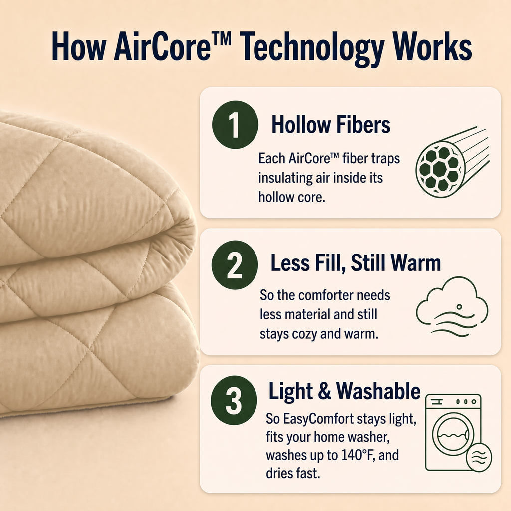 EasyComfort™ All-in-One Comforter: Machine Washable at Home, No Duvet Cover Needed