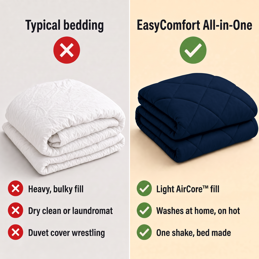 EasyComfort™ All-in-One Comforter: Machine Washable at Home, No Duvet Cover Needed