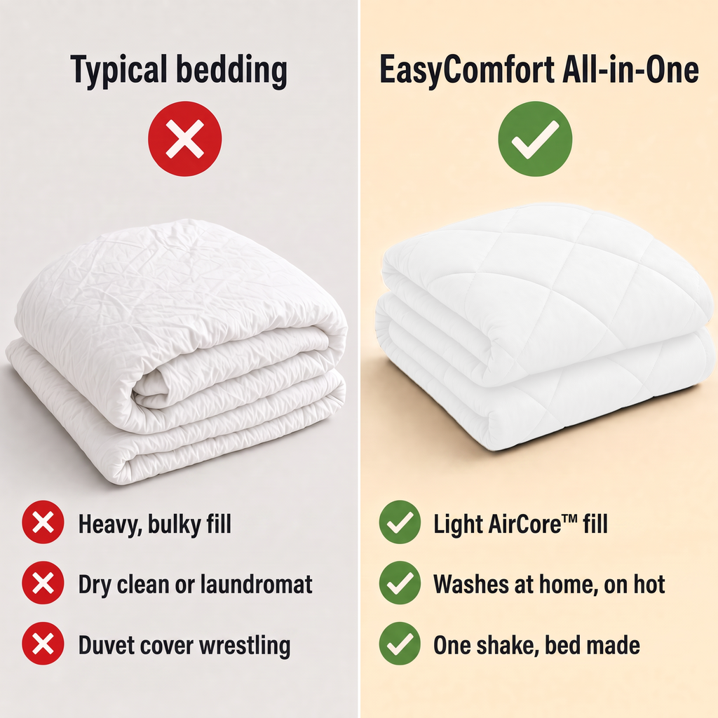 EasyComfort™ All-in-One Comforter: Machine Washable at Home, No Duvet Cover Needed