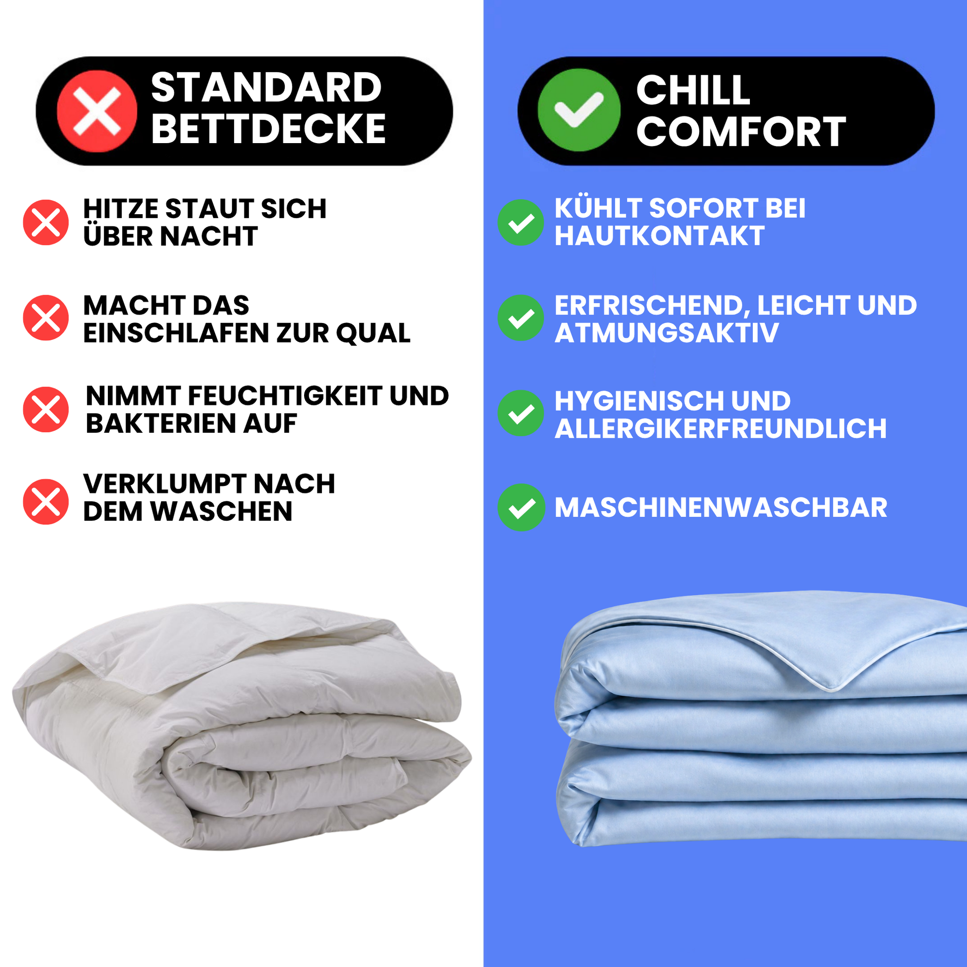 ChillComfort™ kühlende Bettdecke