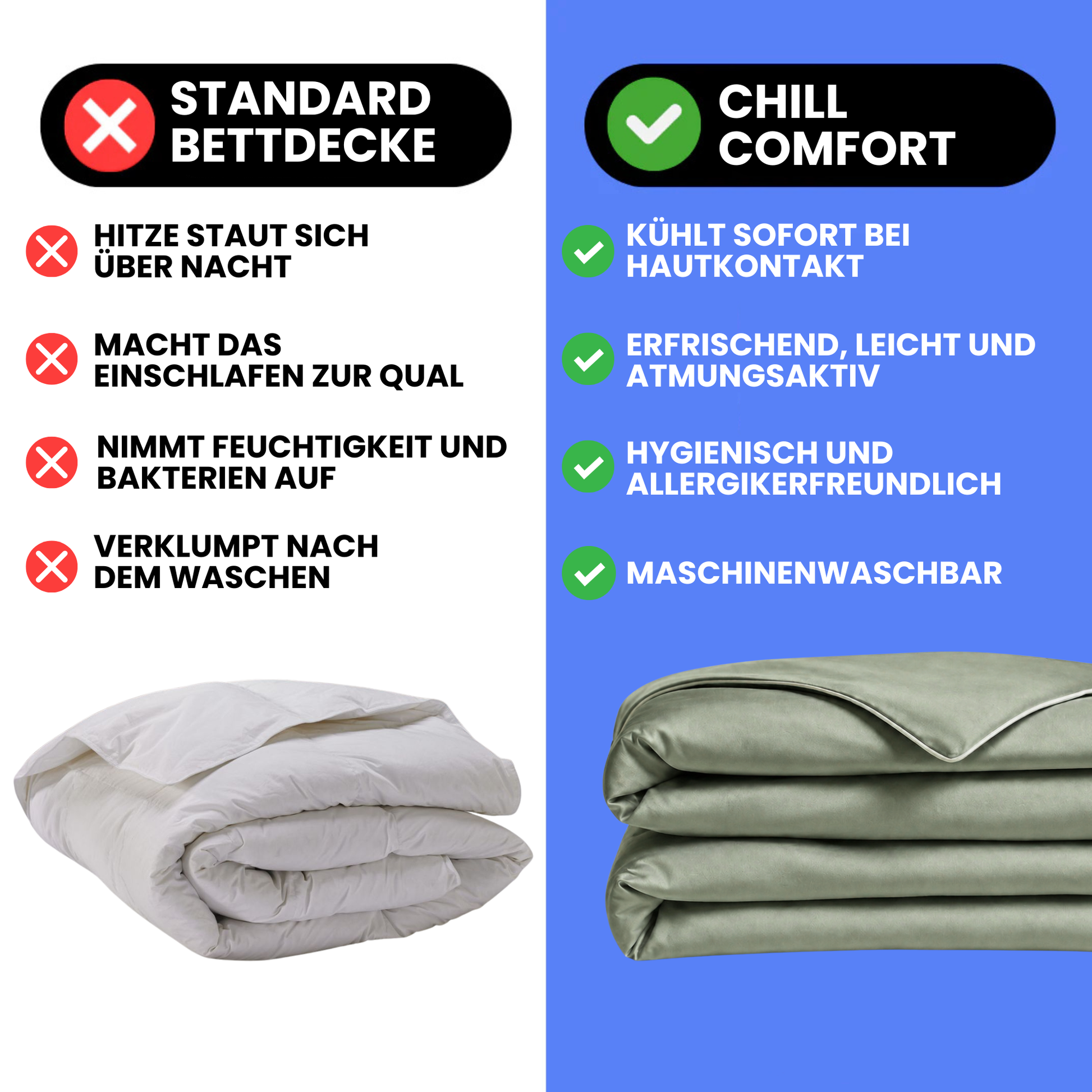 ChillComfort™ kühlende Bettdecke