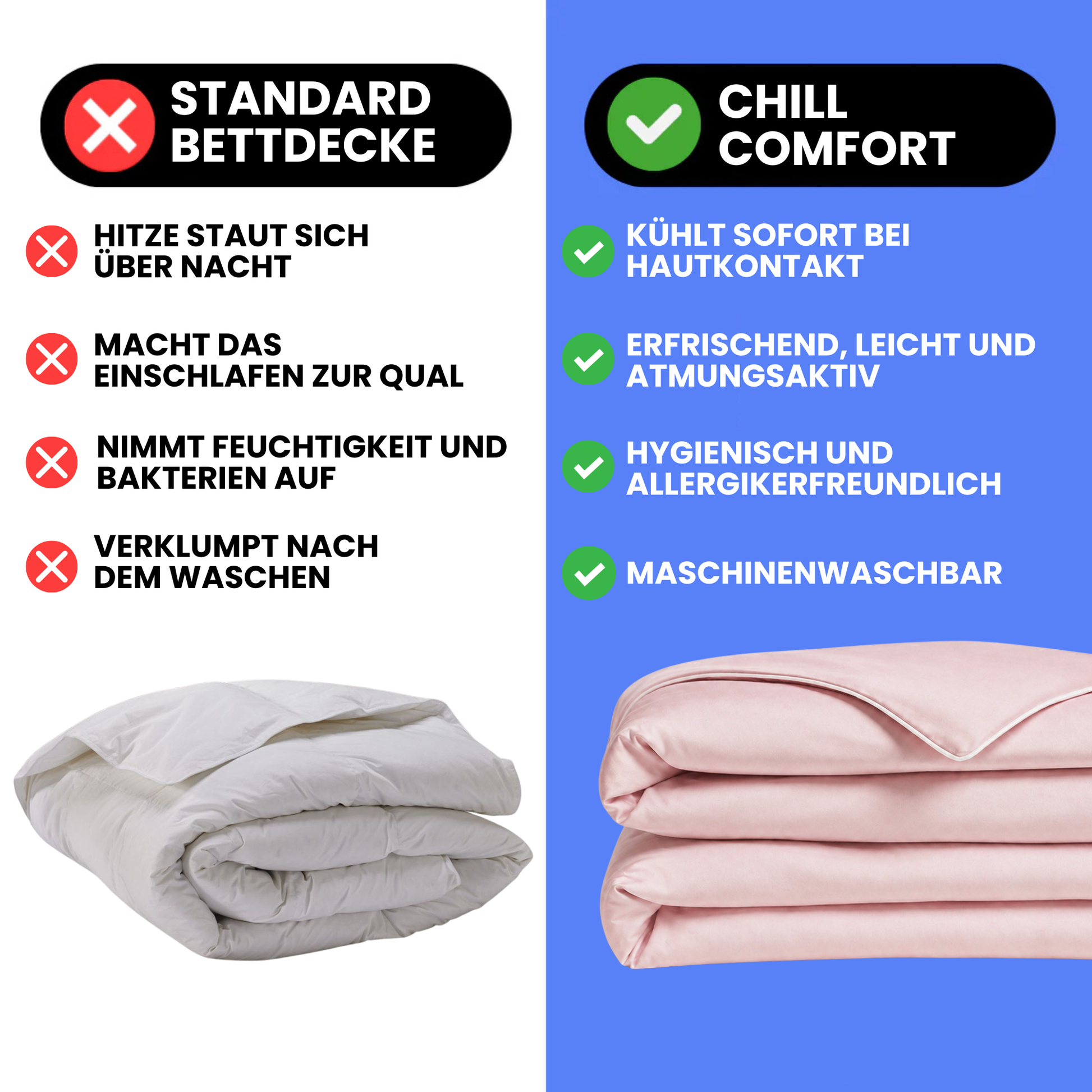 ChillComfort™ kühlende Bettdecke